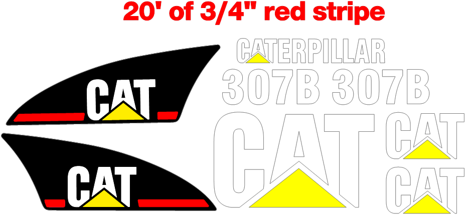 Caterpillar 307B Decal Set