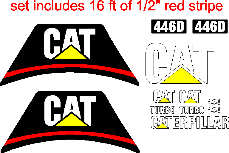 Caterpillar 446D Decal Set