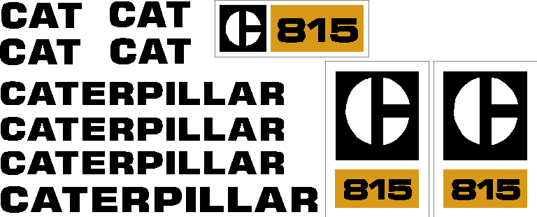 Caterpillar 815 Decal Set