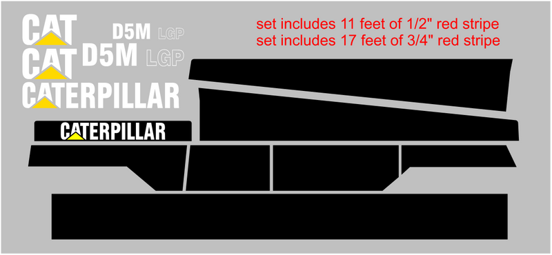 Caterpillar D5M LGP Decal Set