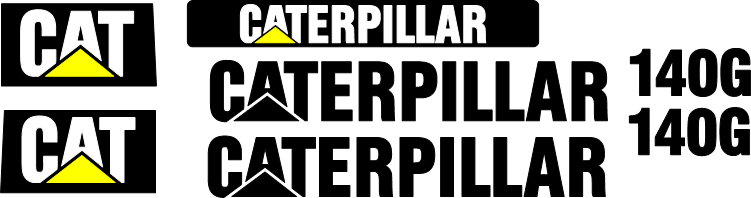 Caterpillar 140G VHP Decal Set