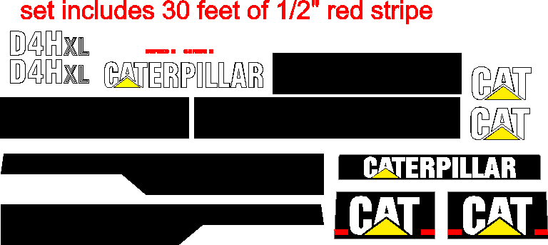 Caterpillar D4H III Decal Set