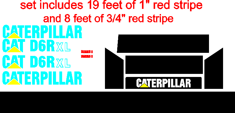 Caterpillar D6R XW II Decal Set