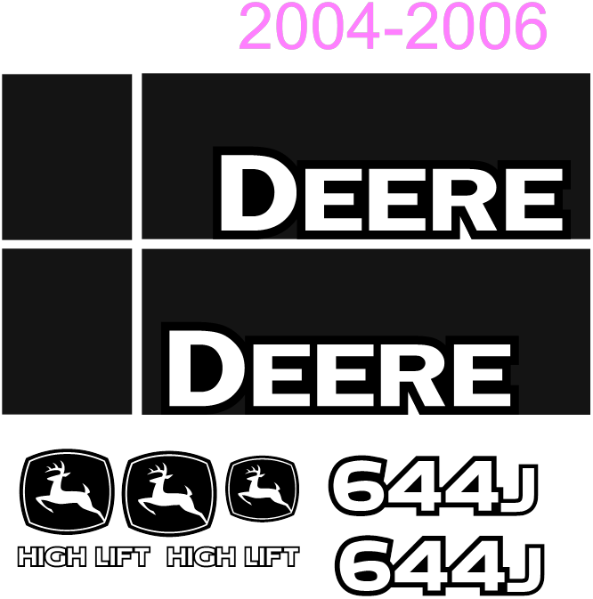 Deere 644J Decal Set