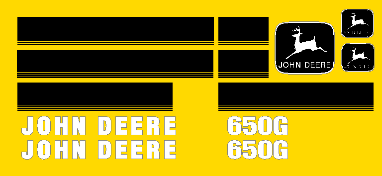 Deere 650G Decal Set