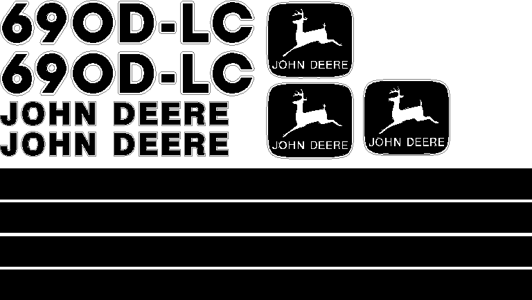 Deere 690D LC Decal Set