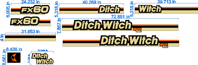 Ditch Witch FX60  Decal Set