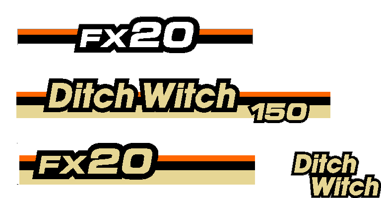 Ditch Witch FX20  Decal Set