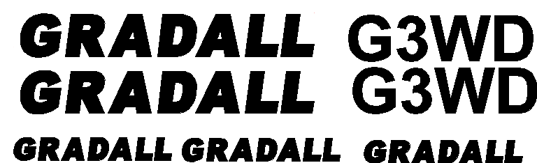 Gradall G3WD  Decal Set