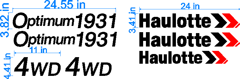 Haulotte OPTIMUM 1931E  Decal Set