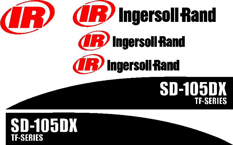 Ingersoll Rand SD105DX TF Decal Set