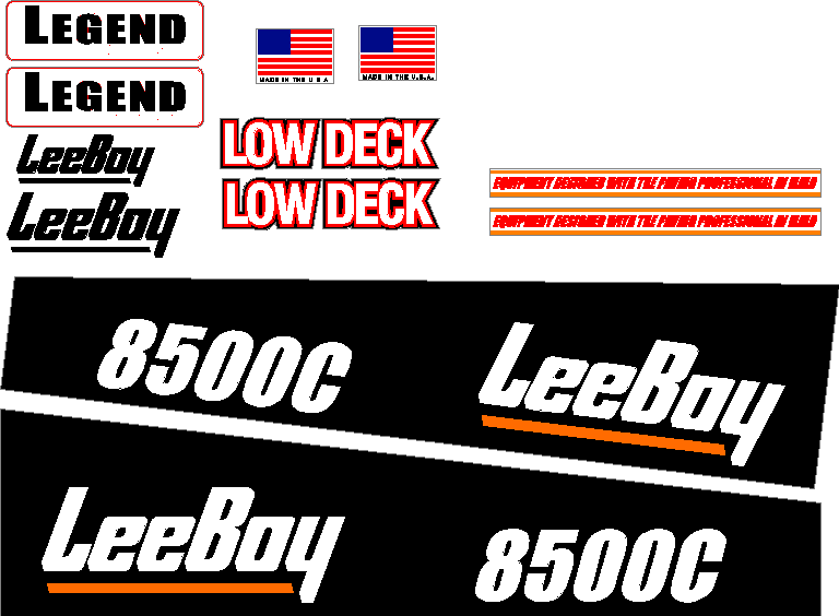 Leeboy 8500C  Decal Set