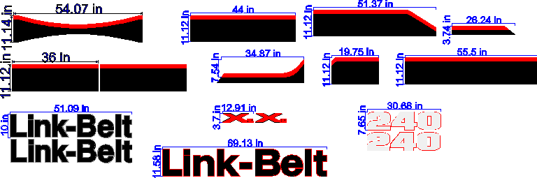 Linkbelt 240 X2 Decal Set