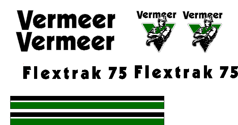 Vermeer FLEX TRACK 75  Decal Set