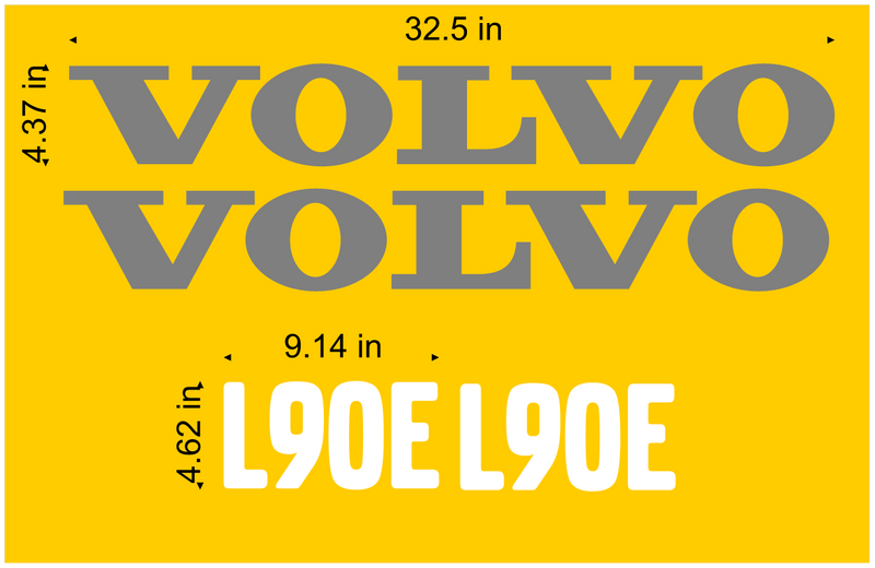 Volvo L90E Decal Set