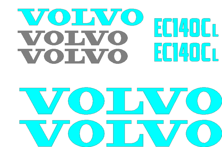 Volvo EC140CL Decal Set