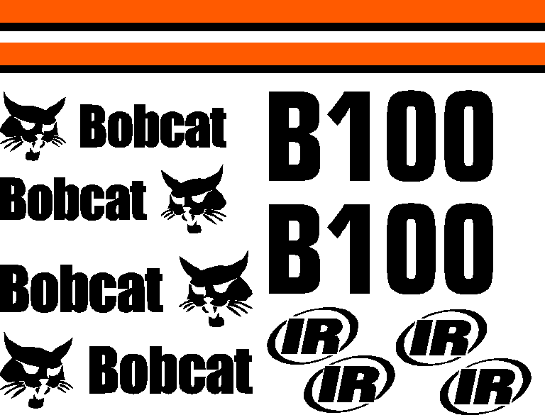 Bobcat B100 Decal Set