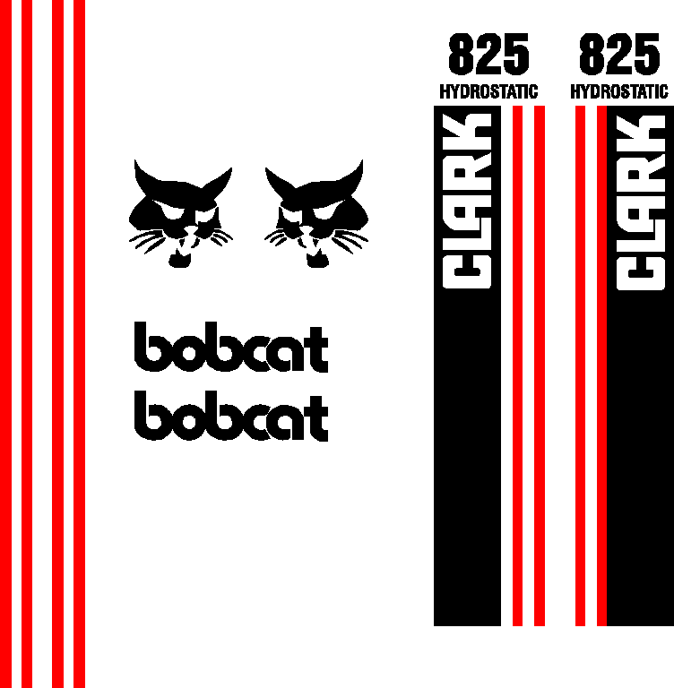 Bobcat 825 Decal Set