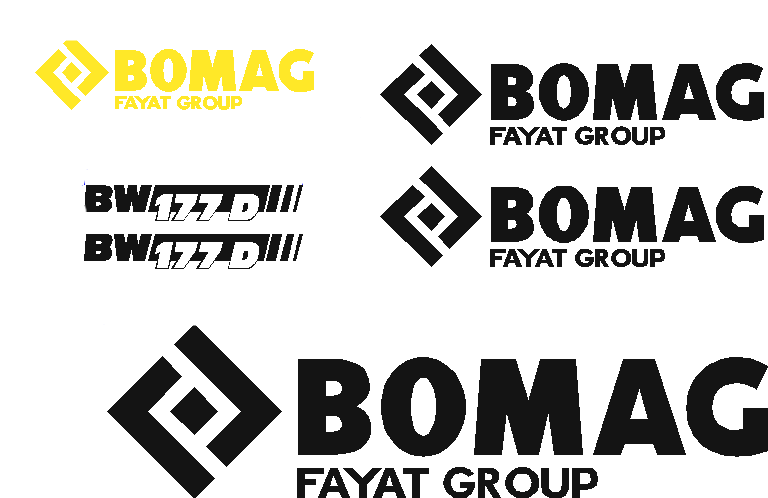 Bomag BW177D 5 Decal Set