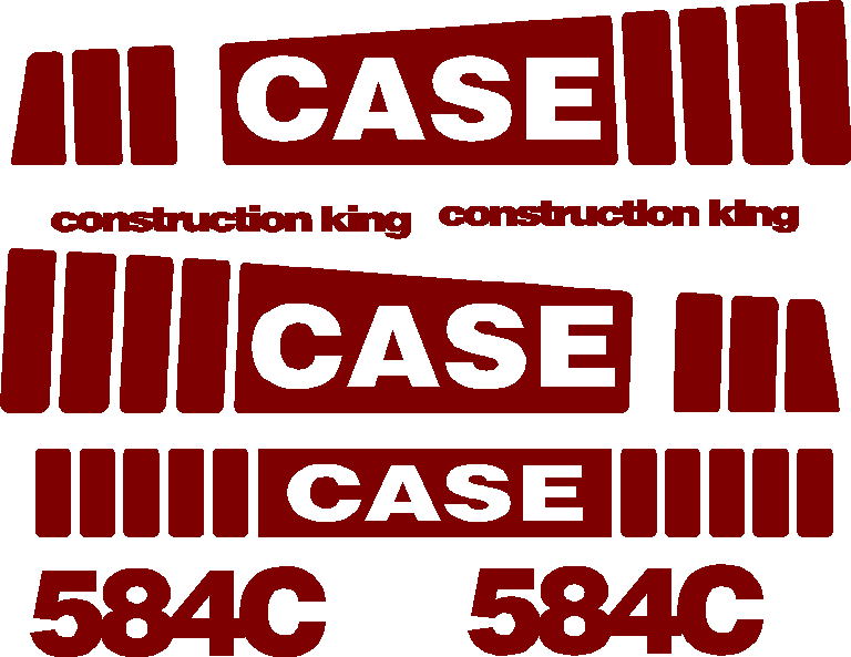 Case 584C Decal Set