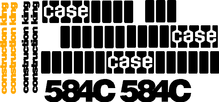 Case 584C Decal Set