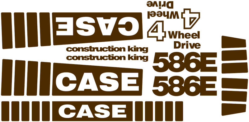 Case 586E Decal Set