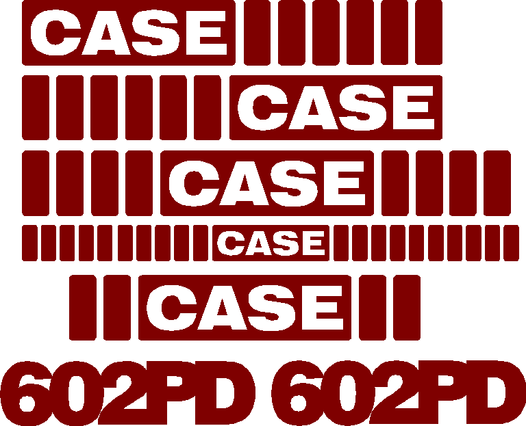 Case 602PD Decal Set