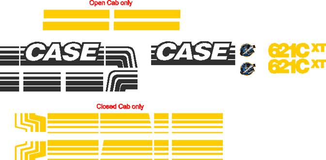 Case 621C XT Decal Set