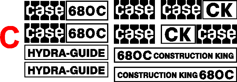 Case 680C Decal Set