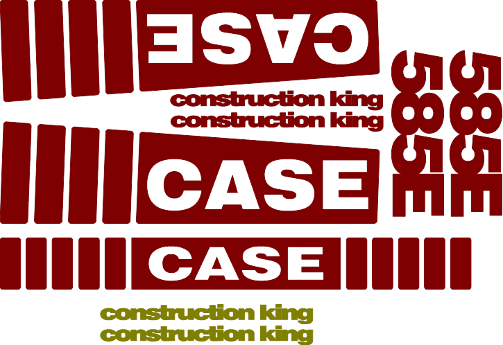 Case 585E Decal Set