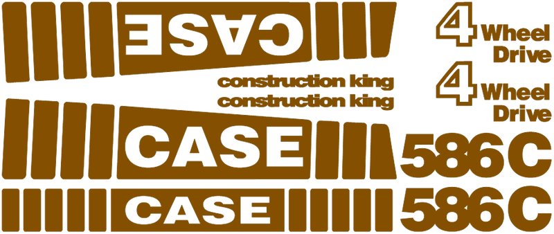 Case 586C Decal Set