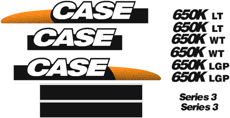 Case 650K 3 Decal Set