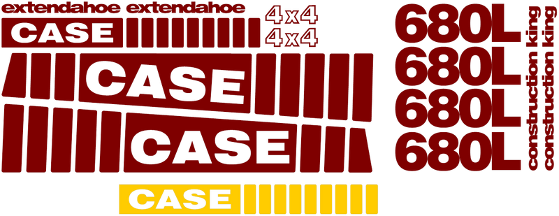 Case 680L Decal Set