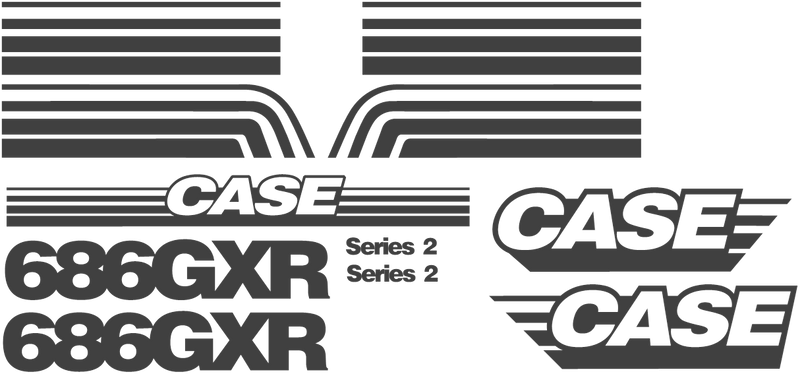 Case 686G XR II Decal Set