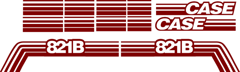 Case 821B Decal Set