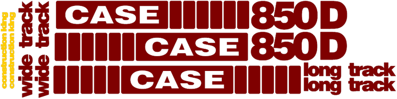 Case 850D Decal Set