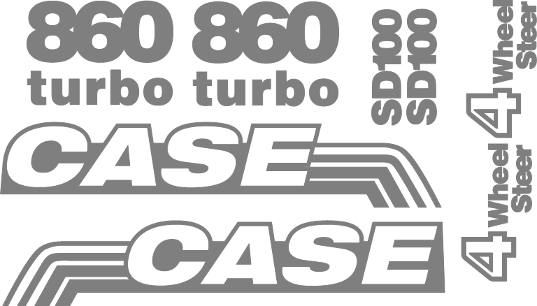 Case 860 TURBO Decal Set