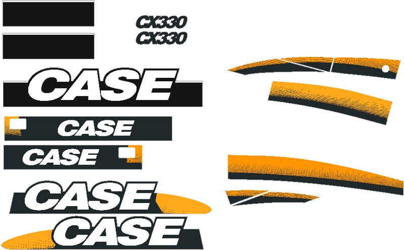 Case CX330 Decal Set