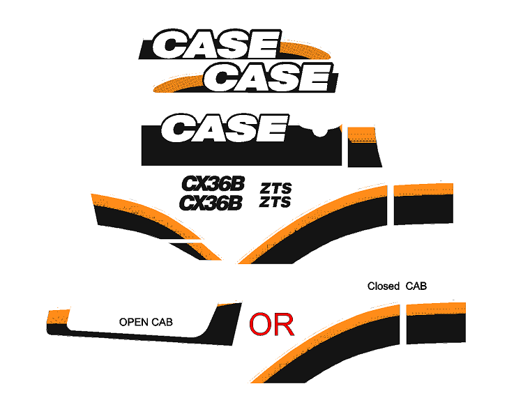 Case CX36B Decal Set