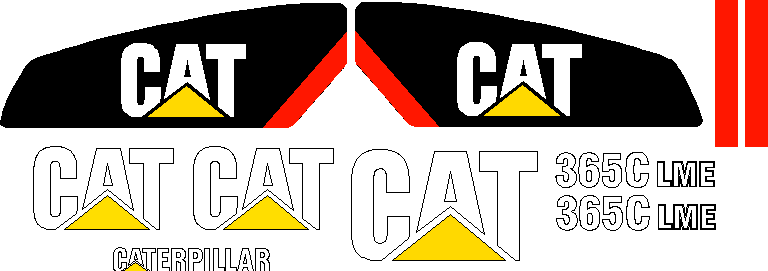 Caterpillar 365C Decal Set