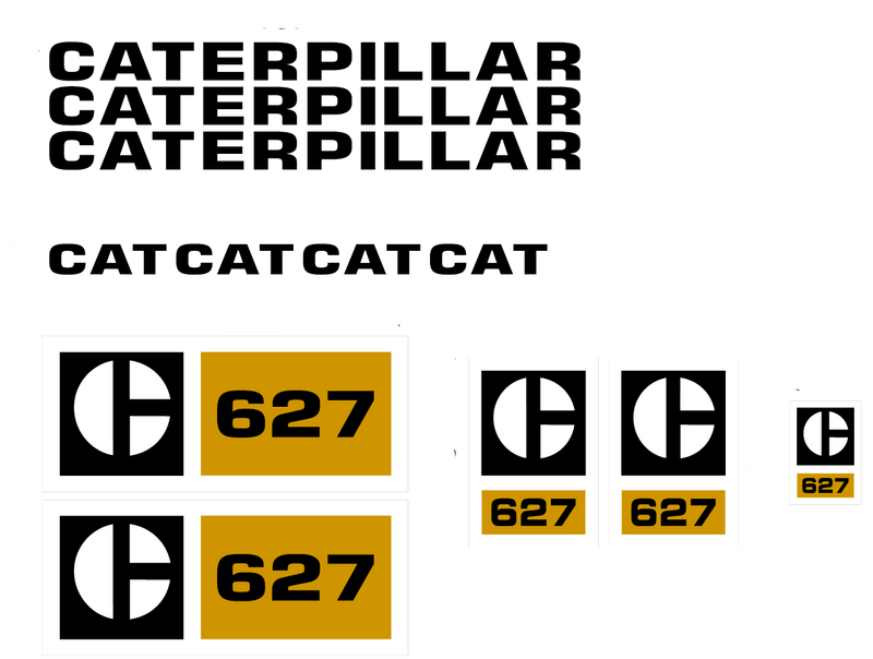 Caterpillar 627A Decal Set