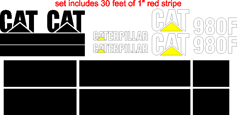 Caterpillar 980F Decal Set