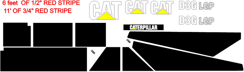 Caterpillar D3G LGP Decal Set