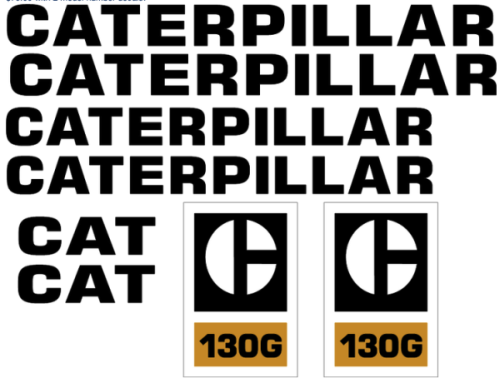 Caterpillar 130G Decal Set