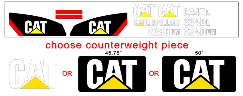 Caterpillar 324D FM Decal Set