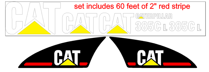 Caterpillar 385C Decal Set