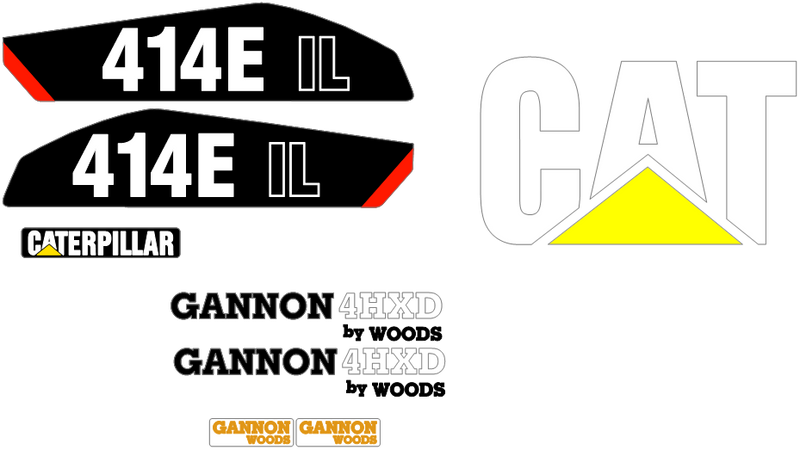 Caterpillar 414E Decal Set