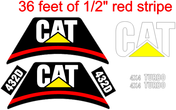 Caterpillar 432D Decal Set