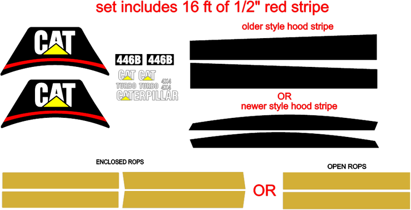 Caterpillar 446B Decal Set