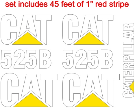 Caterpillar 525B Decal Set